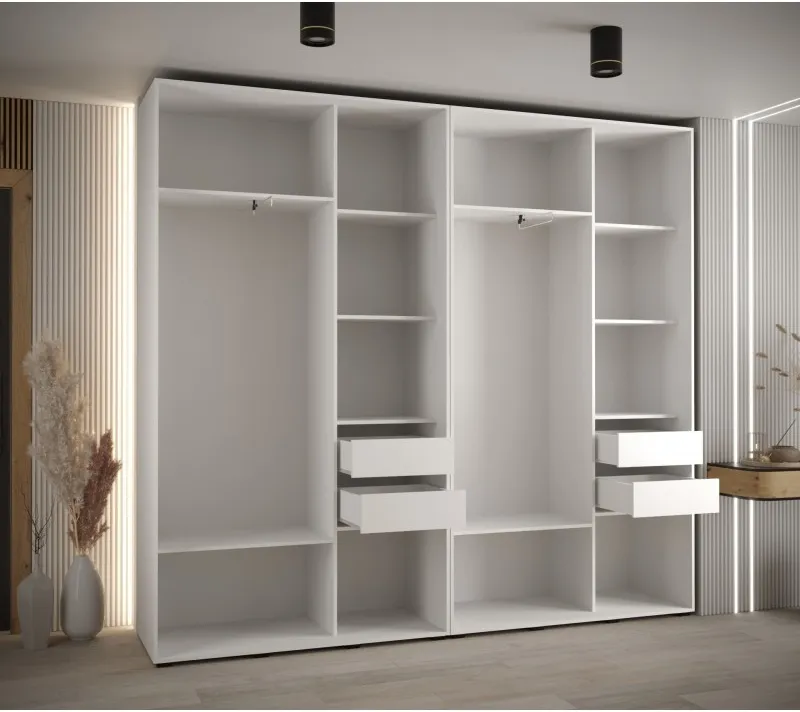 Szafa przesuwna z lustrem wysoka Davos 3 260 głębokość 45 cm