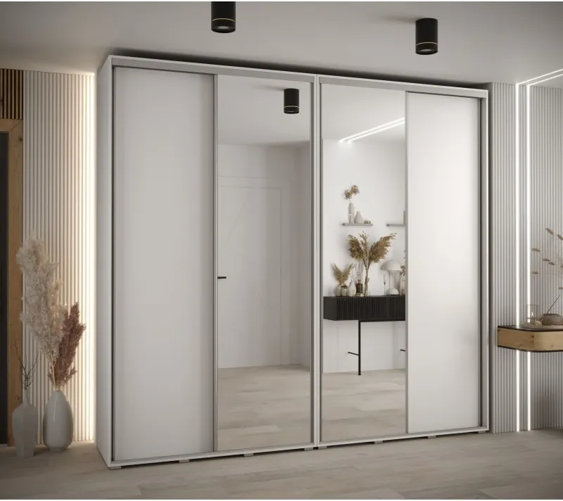 Skriňa s posuvnými dverami so zrkadlom vysoká Davos 3 260 hĺbka 45 cm