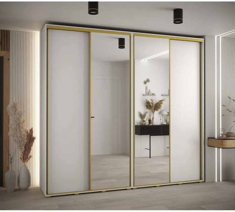 Skriňa s posuvnými dverami so zrkadlom vysoká Davos 3 260 hĺbka 45 cm