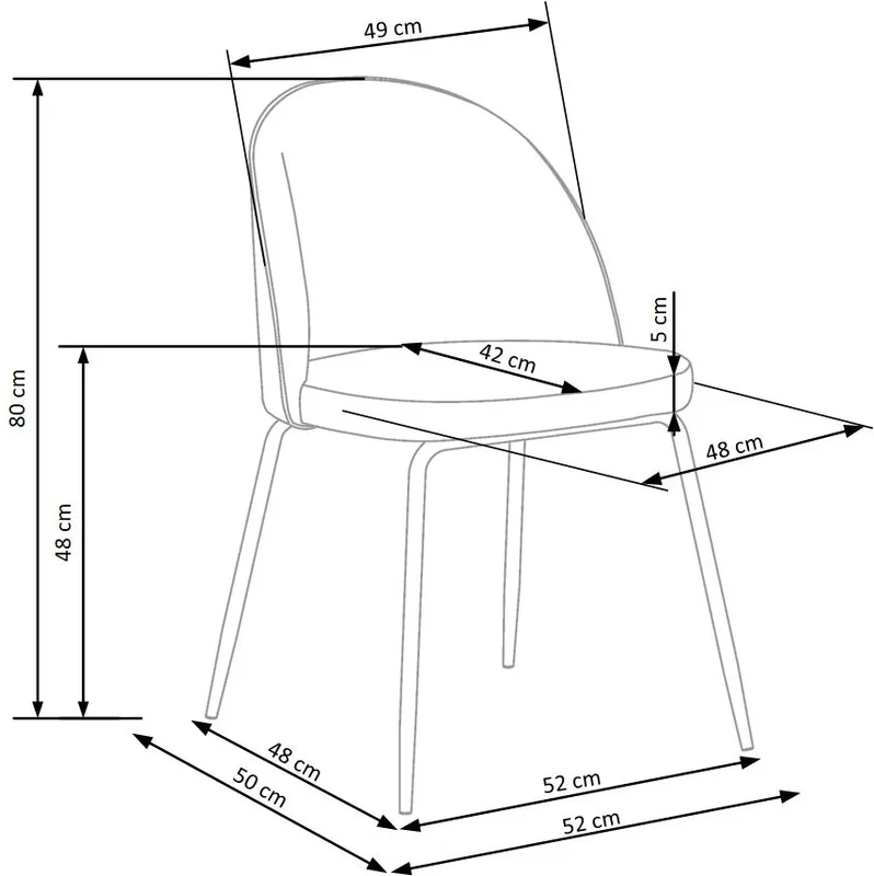Klasická čalouněná židle do jídelny K-314