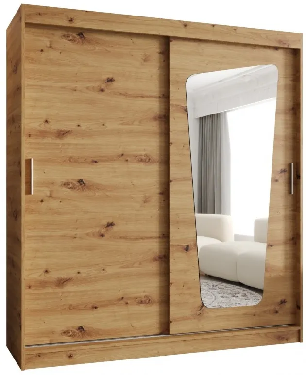 Skriňa s posuvnými dverami so zrkadlom Moka 180 cm