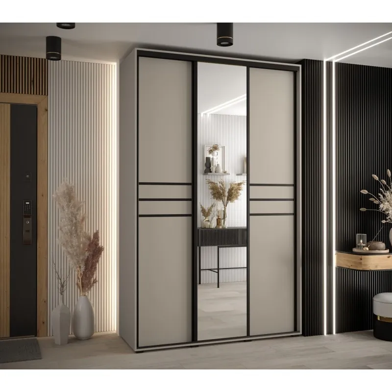 Skriňa s posuvnými dverami so zrkadlom Dakota 11 150 cm 60 cm hĺbky