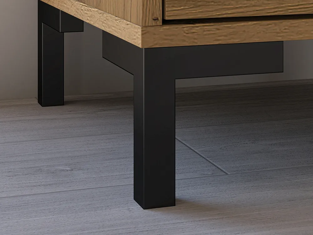 Dwudrzwiowa witryna na nóżkach do salonu Nevio