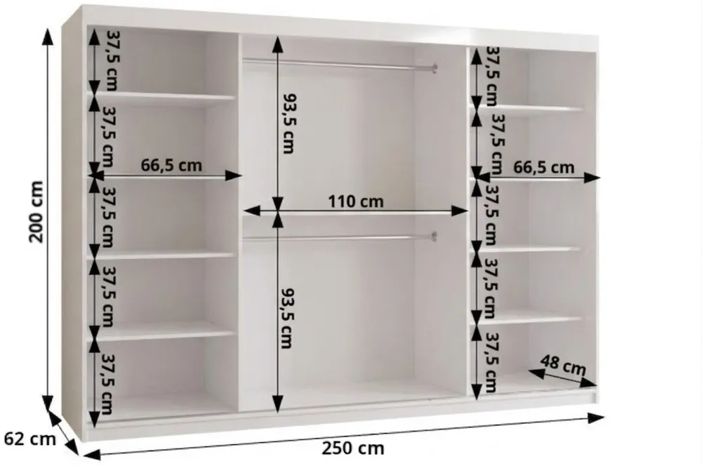 Skriňa Orlando 250 cm