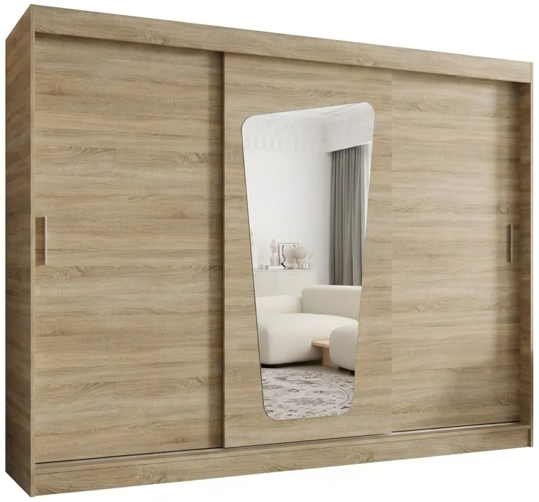 Skriňa s posuvnými dverami so zrkadlom Moka 250 cm