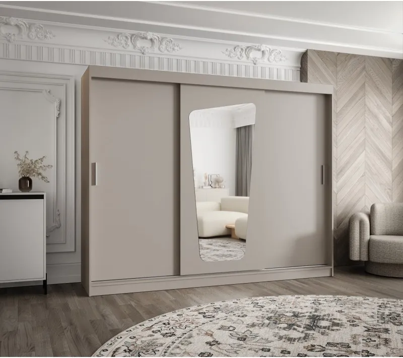 Skriňa s posuvnými dverami so zrkadlom Moka 250 cm