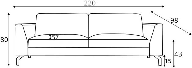 Sofa 3-osobowa Ohio