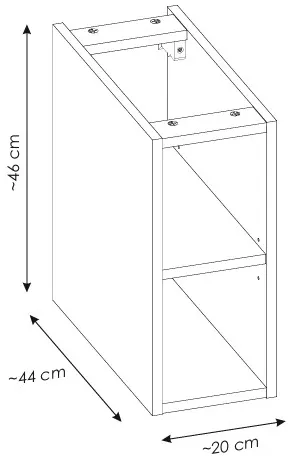 Skříňka pod umyvadlo Adel Black 80 cm