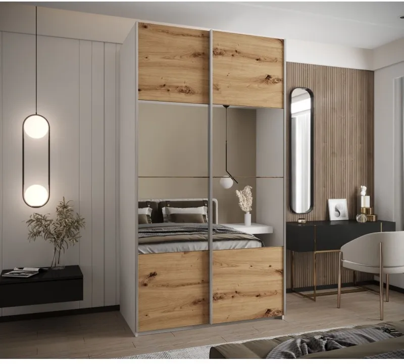 Posuvná skříň se zrcadlem Lux 4 130