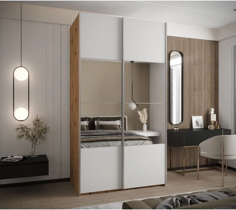 Posuvná skříň se zrcadlem Lux 4 130