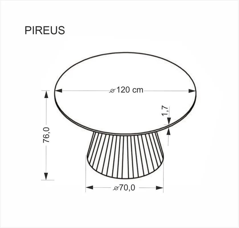 Stůl Pireus 120 kulatý