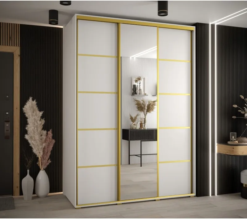 Skříň s posuvnými dveřmi a zrcadlem Davos 5 170, hloubka 60 cm