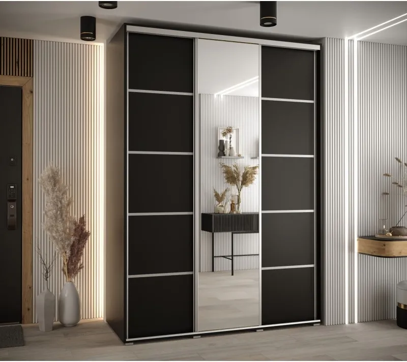 Skříň s posuvnými dveřmi a zrcadlem Davos 5 170, hloubka 60 cm