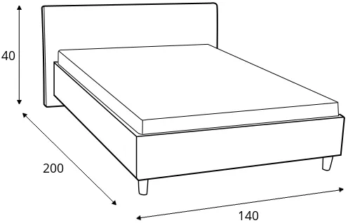 Posteľ 80264 (90x200 cm)