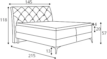 Postel boxspring 140 Adel