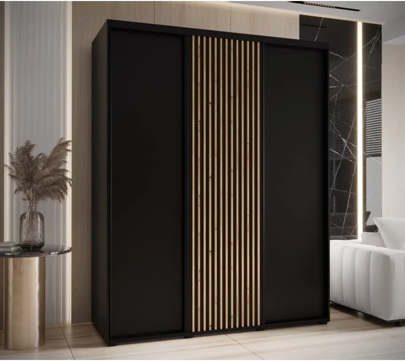 Šatní skříň s posuvnými dveřmi Lanko 1 200, hloubka 60 cm