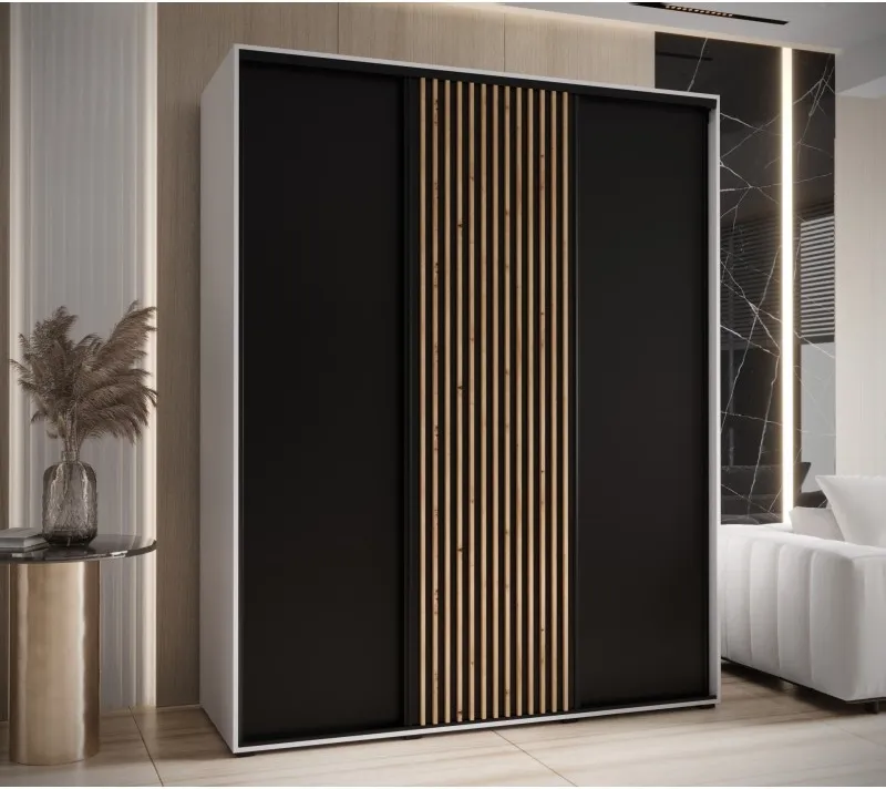 Šatní skříň s posuvnými dveřmi Lanko 1 200, hloubka 60 cm