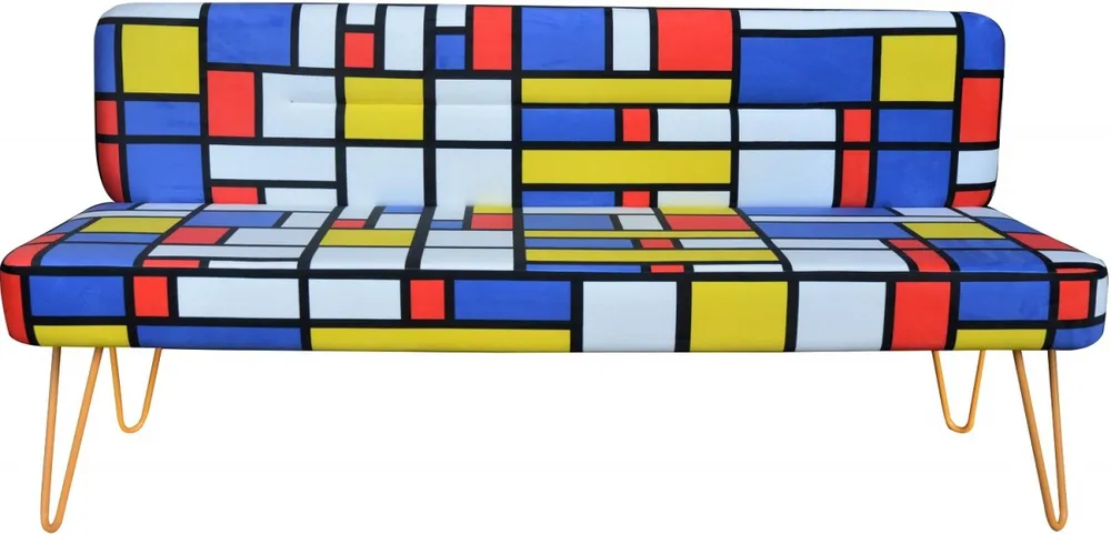 Lavice s opěradlem De Stijl
