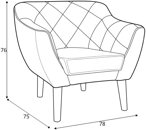 Fotel Karo Velvet 1
