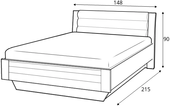 Postel do ložnice Velvet 140 cm