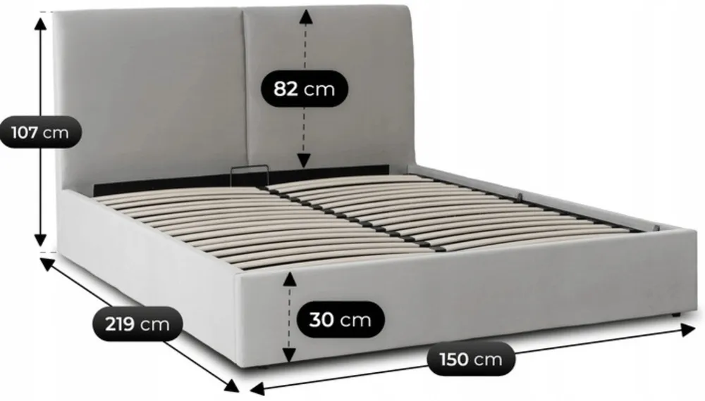 Postel Marsylia s úložným prostorem 140 cm