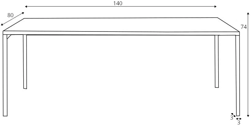 Stůl 140 Obroos Metal