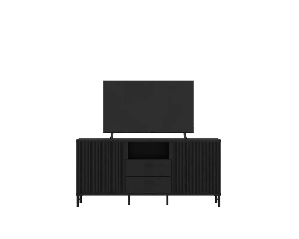 TV stolík Duna dvojdverový s dvoma zásuvkami