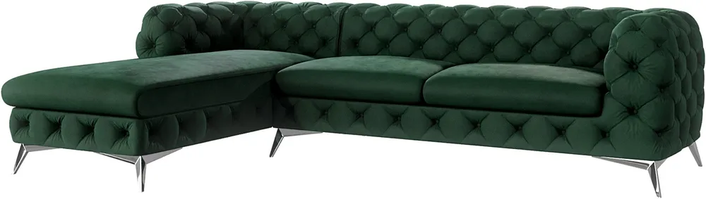 Levá rohová pohovka Chesterfield Chelsea bez funkce spaní