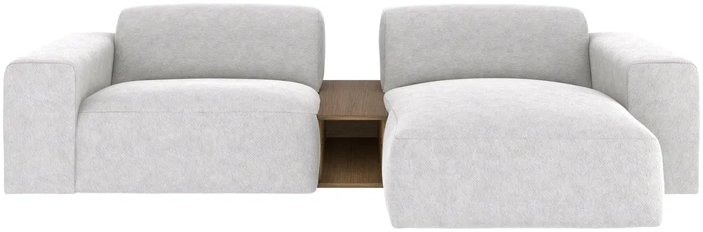 Pravá rozkladacia rohová sedacia súprava Tommy Table so stolíkom