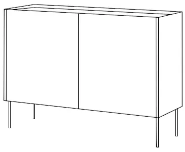 TV stolík Desin 120 cm so zásuvkou