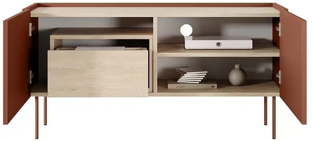 TV stolík Desin 120 cm so zásuvkou