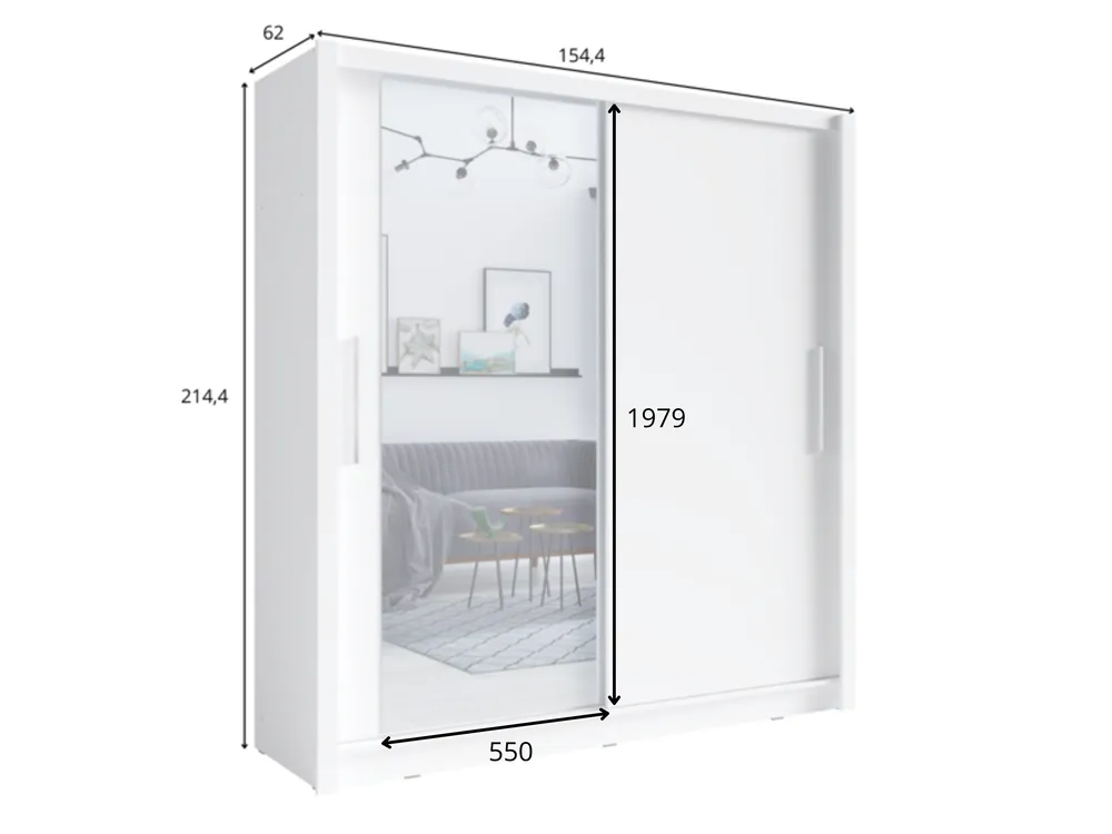 Šatní skříň Baku 155 cm