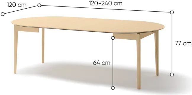 Rozkládací stůl 120-240 Plot