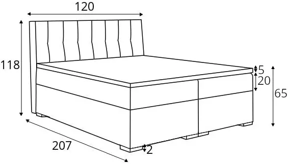 Postel boxspring 120 Daily