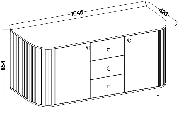 Komoda Ovalio