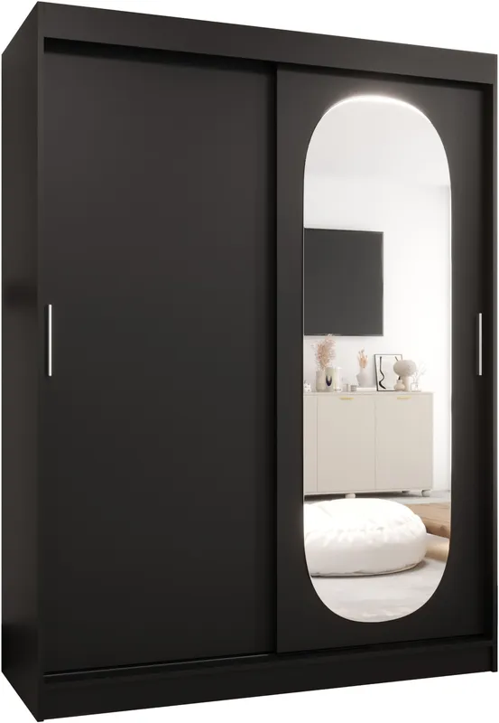 Šatní skříň s posuvnými dveřmi se zrcadlem Royal 150 cm