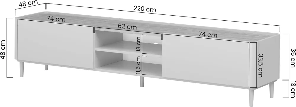 TV stolek na nožkách 220 Elivo
