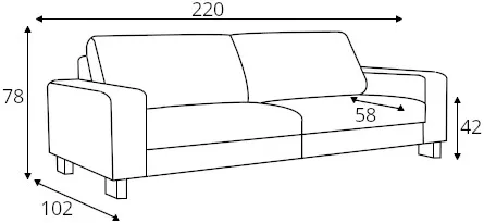 Sofa 3-osobowa Quattro