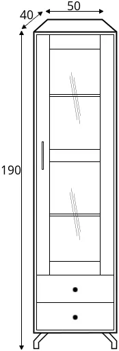 Witryna z szufladami Bergen