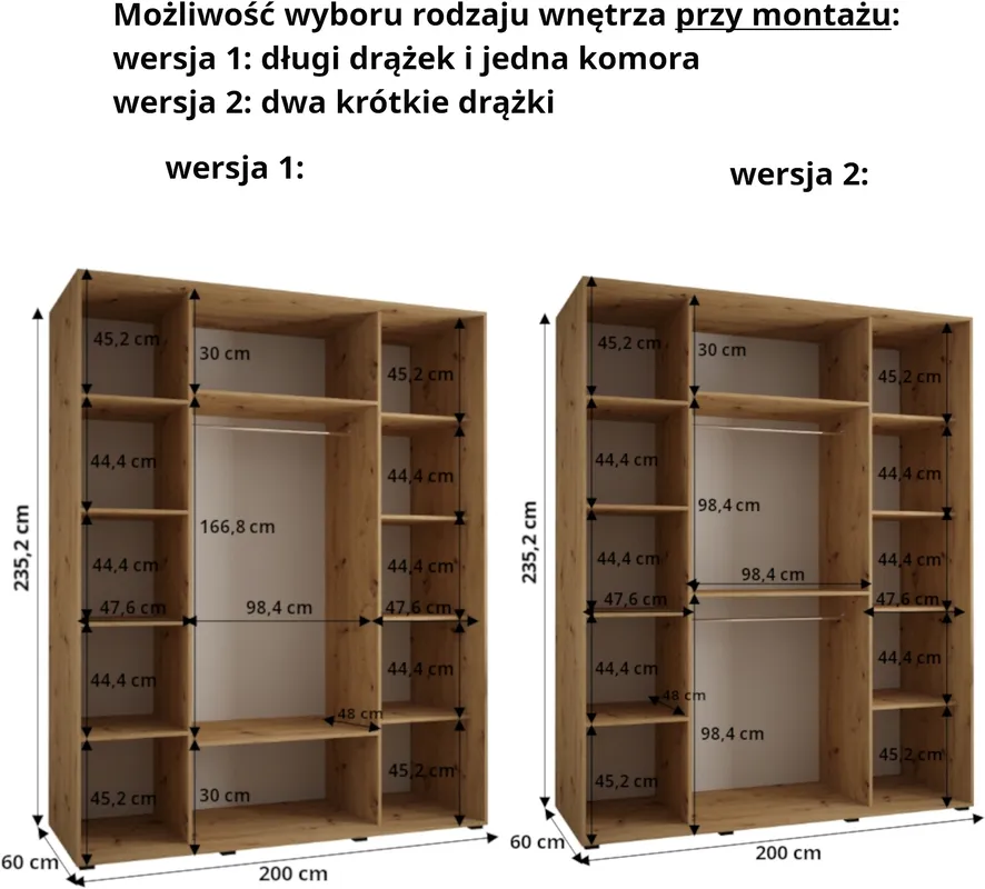 Szafa przesuwna Davos 4 200 60