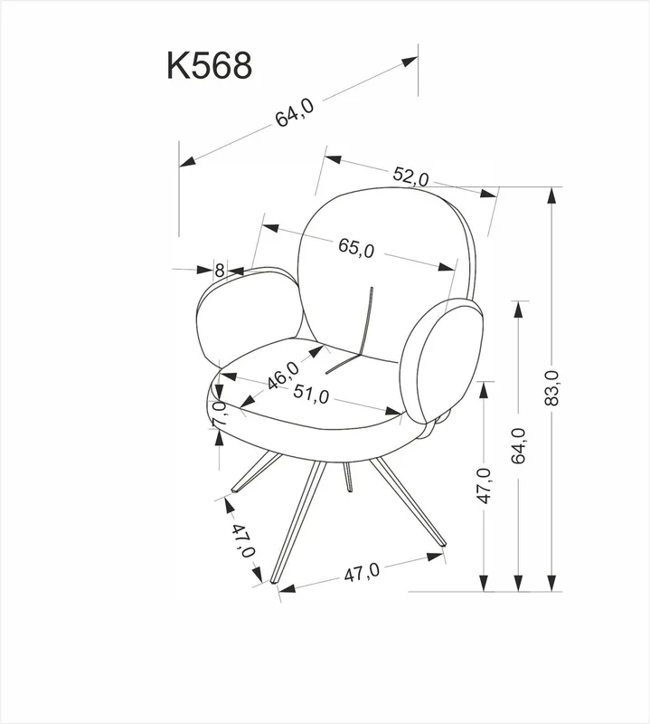 Otočná židle K568