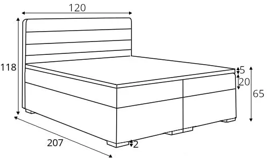 Postel boxspring 120 Benetti