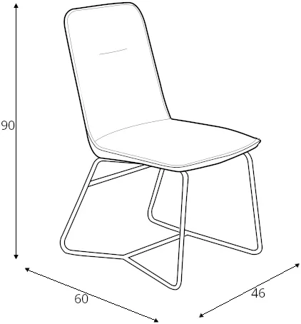 Elegantní židle do jídelny na ocelových nohách K-390