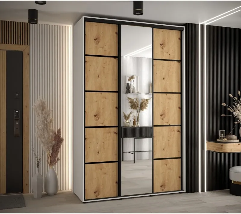 Posuvná skříň se zrcadlem Cannes 5 150 45 cm hloubka