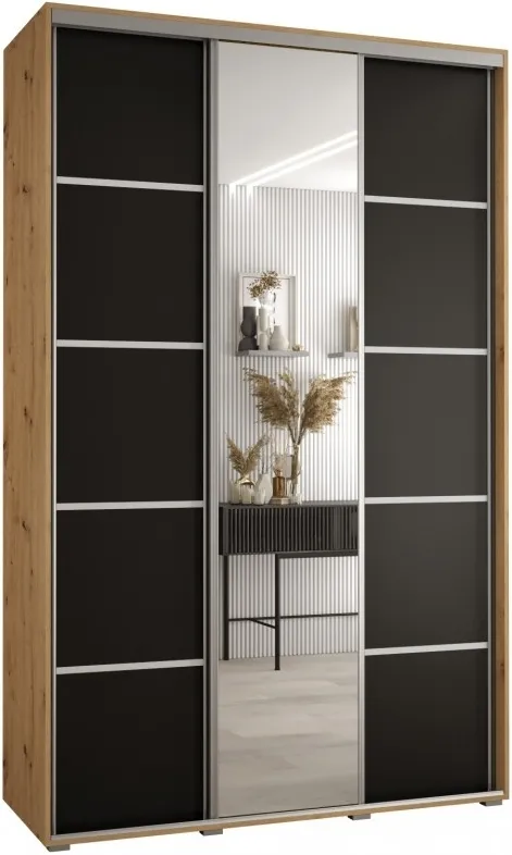 Szafa przesuwna z lustrem Cannes 5 150 45 cm głębokości