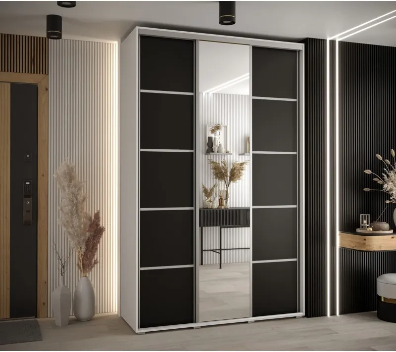 Skriňa s posuvnými dverami so zrkadlom Cannes 5 150 cm 45 cm hĺbky