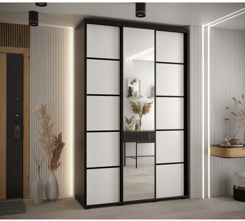 Skriňa s posuvnými dverami so zrkadlom Cannes 5 150 cm 45 cm hĺbky