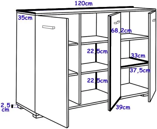 Komoda ABS-120 K1