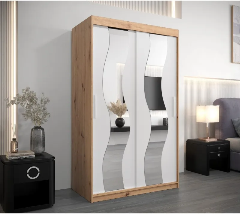 Skriňa s posuvnými dverami so zrkadlom Sewilla 120 cm
