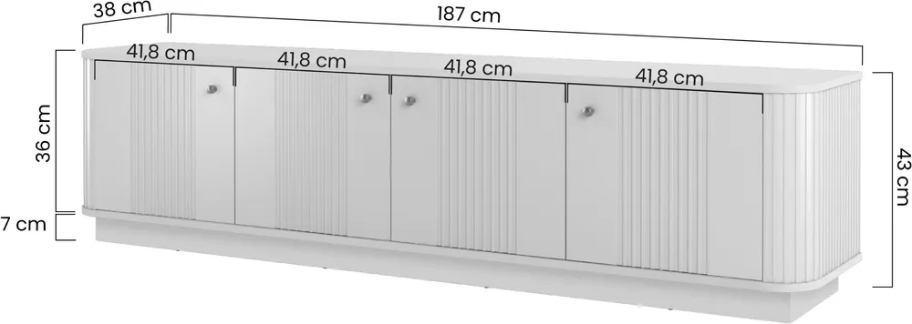 RTV skříňka Vesper 187 4D